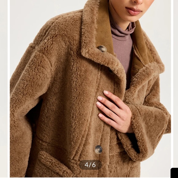 Reversible Shearling Collared Jacket - Picture 4 of 6